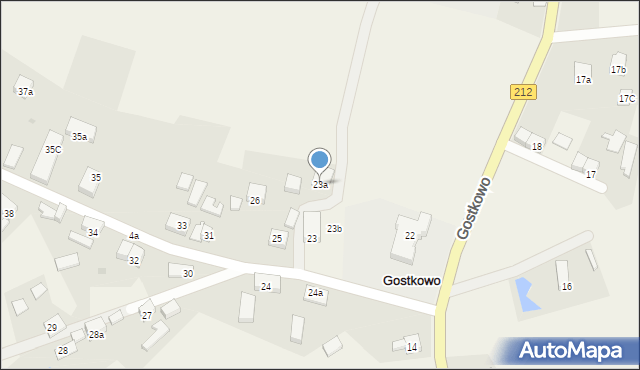 Gostkowo, Gostkowo, 23a, mapa Gostkowo