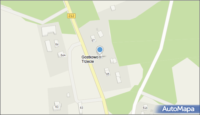 Gostkowo, Gostkowo, 66, mapa Gostkowo