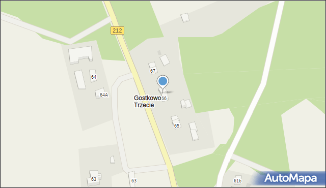 Gostkowo, Gostkowo, 66a, mapa Gostkowo