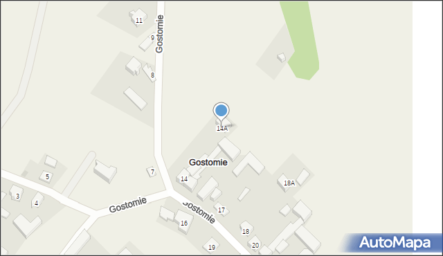 Gostomie, Gostomie, 14A, mapa Gostomie