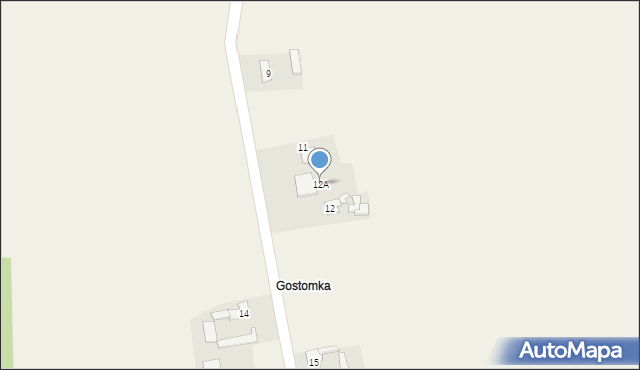 Gostomka, Gostomka, 12A, mapa Gostomka