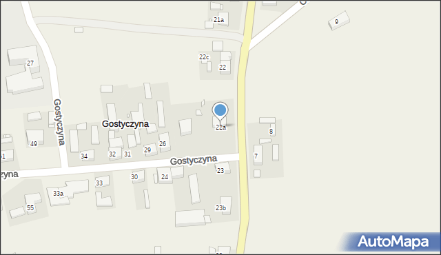 Gostyczyna, Gostyczyna, 22a, mapa Gostyczyna