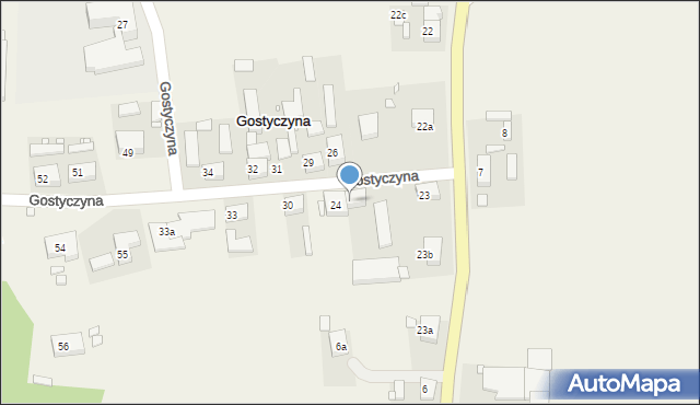 Gostyczyna, Gostyczyna, 25, mapa Gostyczyna