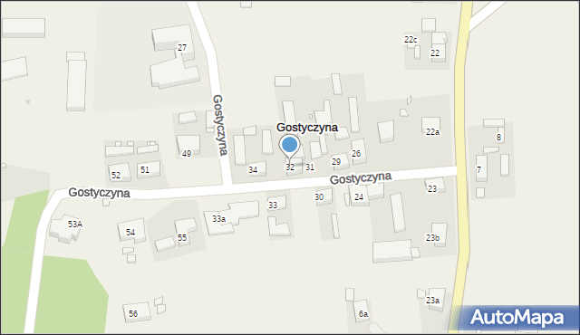 Gostyczyna, Gostyczyna, 32, mapa Gostyczyna