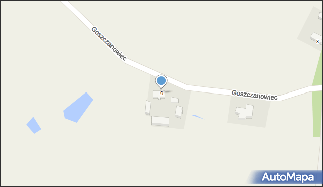 Goszczanowiec, Goszczanowiec, 9, mapa Goszczanowiec