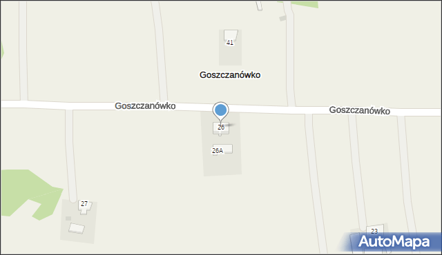 Goszczanówko, Goszczanówko, 26, mapa Goszczanówko