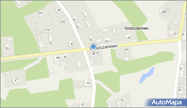 Goszczanowo, Goszczanowo, 45, mapa Goszczanowo