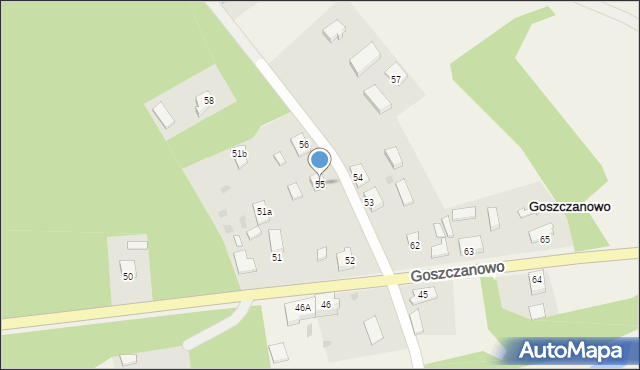 Goszczanowo, Goszczanowo, 55, mapa Goszczanowo