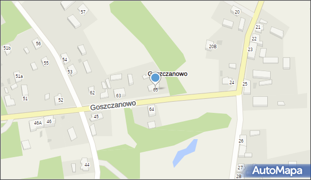 Goszczanowo, Goszczanowo, 65, mapa Goszczanowo