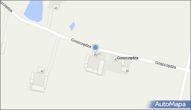 Goszczędza, Goszczędza, 41, mapa Goszczędza