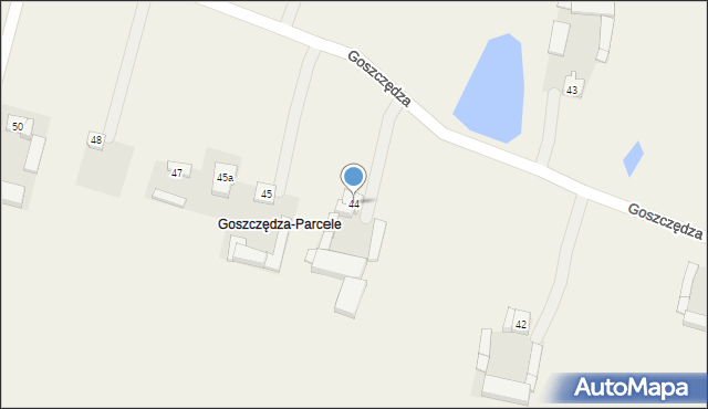 Goszczędza, Goszczędza, 44, mapa Goszczędza