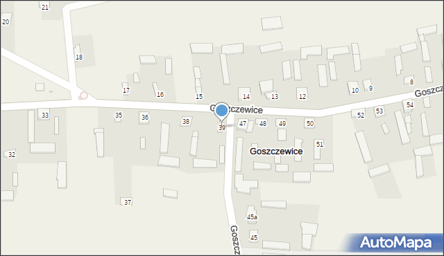 Goszczewice, Goszczewice, 39, mapa Goszczewice