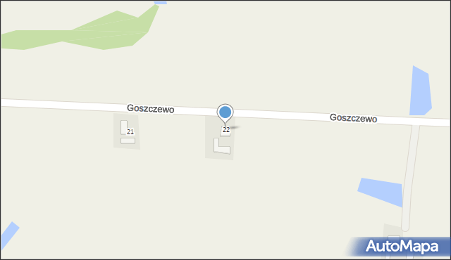 Goszczewo, Goszczewo, 22, mapa Goszczewo