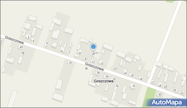 Goszczowa, Goszczowa, 10, mapa Goszczowa