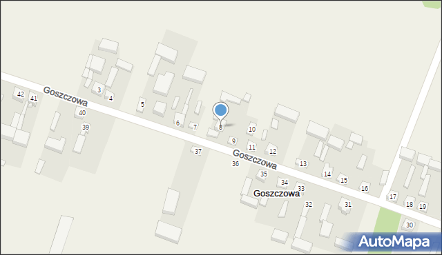 Goszczowa, Goszczowa, 8, mapa Goszczowa