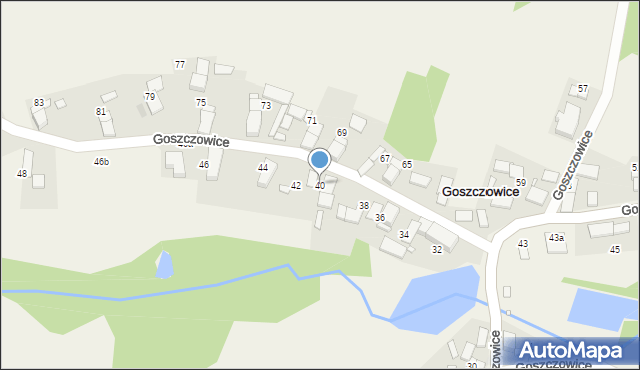 Goszczowice, Goszczowice, 40, mapa Goszczowice