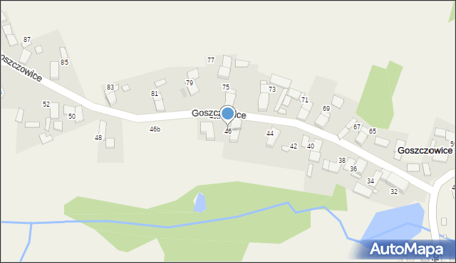 Goszczowice, Goszczowice, 46, mapa Goszczowice