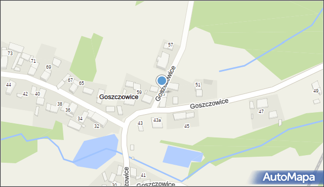 Goszczowice, Goszczowice, 53, mapa Goszczowice