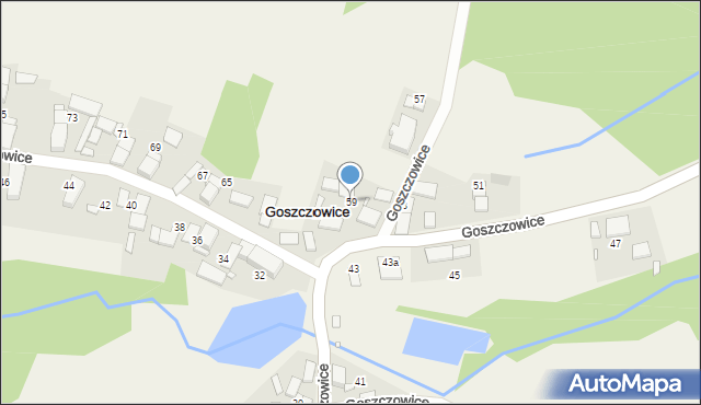 Goszczowice, Goszczowice, 59, mapa Goszczowice