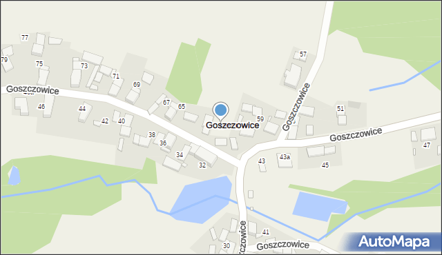 Goszczowice, Goszczowice, 63, mapa Goszczowice