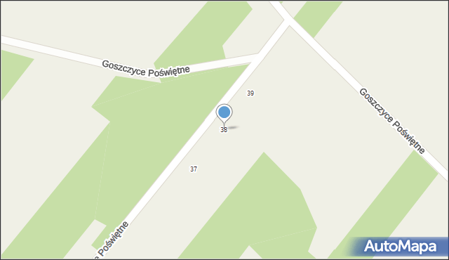 Goszczyce Poświętne, Goszczyce Poświętne, 38, mapa Goszczyce Poświętne