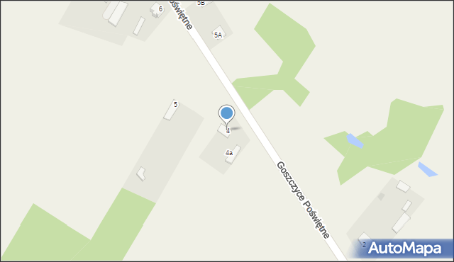 Goszczyce Poświętne, Goszczyce Poświętne, 4, mapa Goszczyce Poświętne