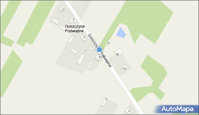 Goszczyce Poświętne, Goszczyce Poświętne, 6, mapa Goszczyce Poświętne