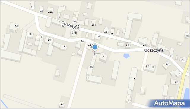 Goszczyna, Goszczyna, 11, mapa Goszczyna