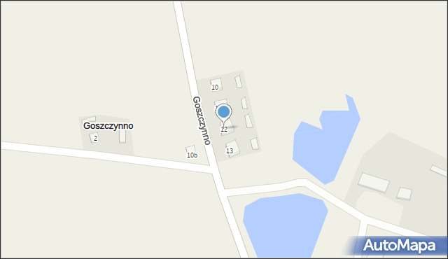 Goszczynno, Goszczynno, 12, mapa Goszczynno