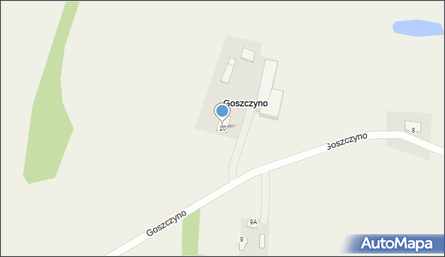 Goszczyno, Goszczyno, 10, mapa Goszczyno