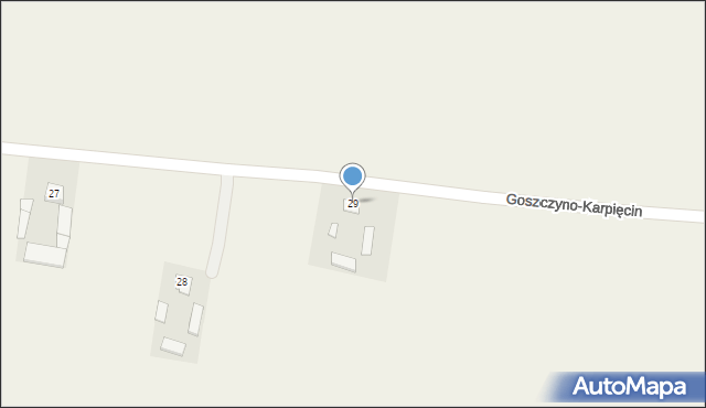 Goszczyno, Goszczyno, 29, mapa Goszczyno