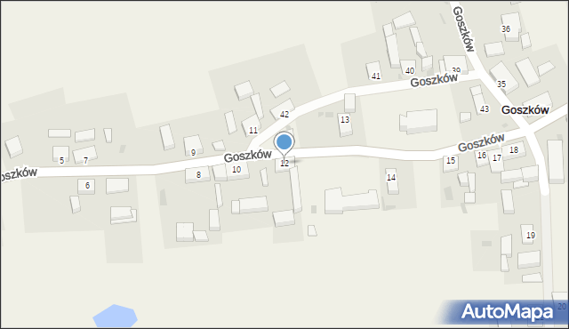 Goszków, Goszków, 12, mapa Goszków