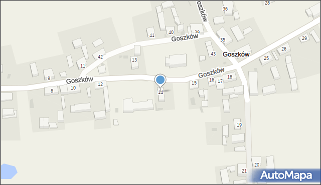 Goszków, Goszków, 14, mapa Goszków
