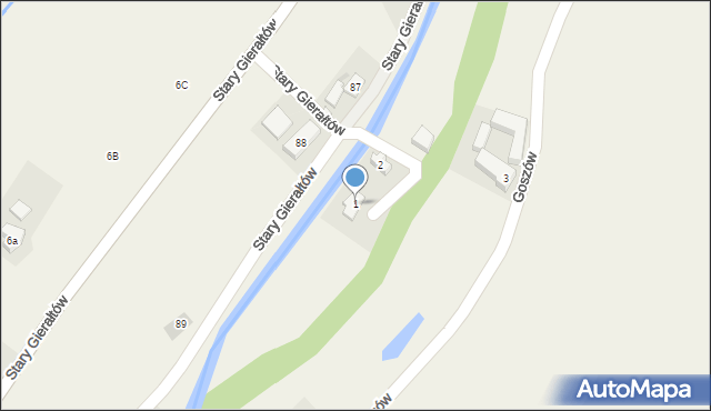 Goszów, Goszów, 1, mapa Goszów