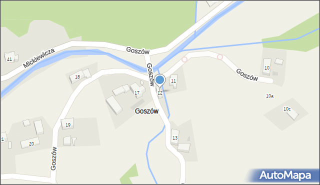 Goszów, Goszów, 12, mapa Goszów