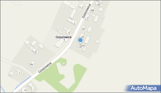 Goszowice, Goszowice, 14, mapa Goszowice