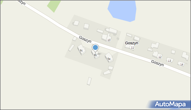 Goszyn, Goszyn, 8b, mapa Goszyn