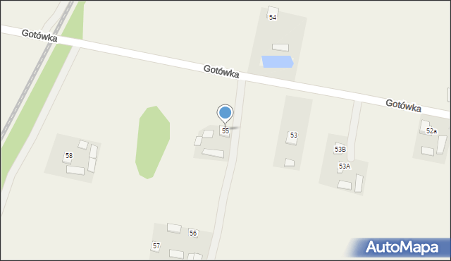 Gotówka, Gotówka, 55, mapa Gotówka