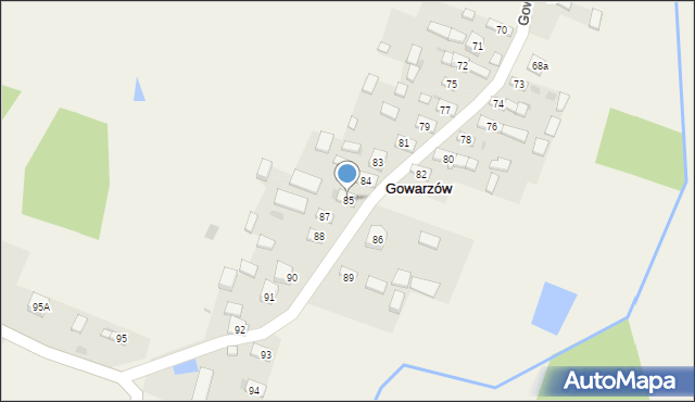 Gowarzów, Gowarzów, 85, mapa Gowarzów