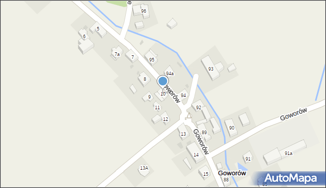 Goworów, Goworów, 10, mapa Goworów