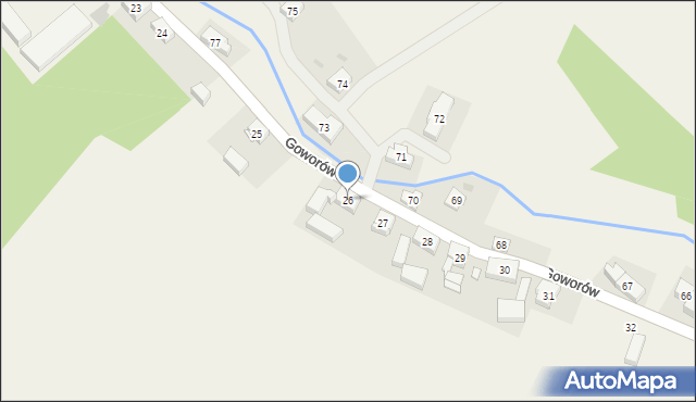 Goworów, Goworów, 26, mapa Goworów