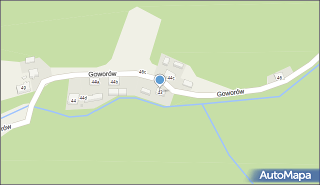 Goworów, Goworów, 43, mapa Goworów