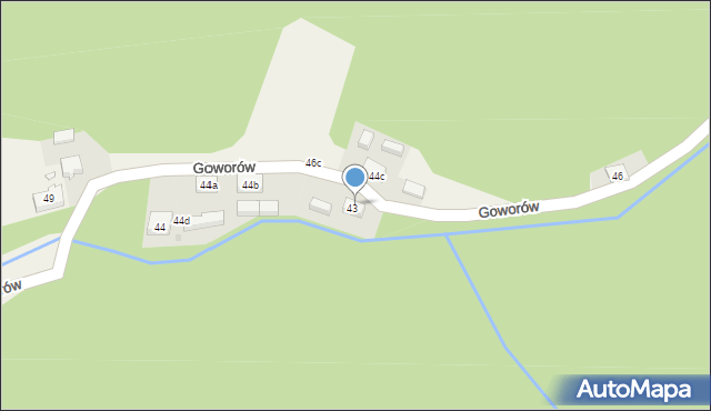 Goworów, Goworów, 45, mapa Goworów