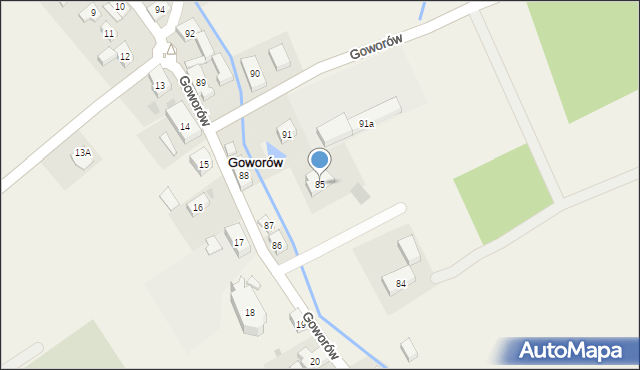 Goworów, Goworów, 85, mapa Goworów