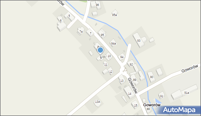 Goworów, Goworów, 9, mapa Goworów