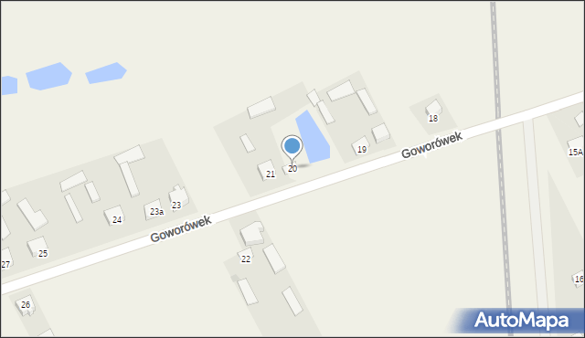 Goworówek, Goworówek, 20, mapa Goworówek