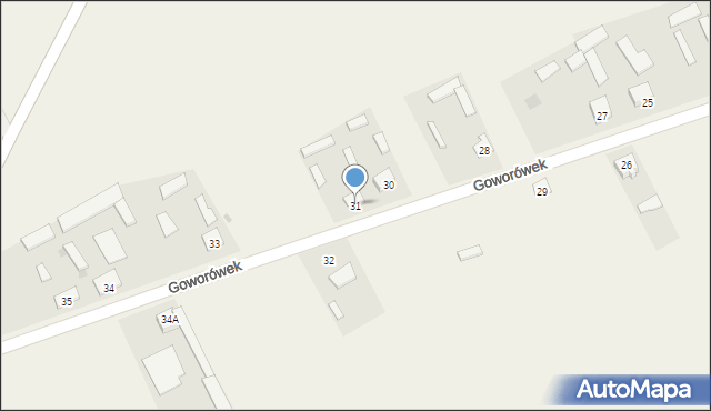 Goworówek, Goworówek, 31, mapa Goworówek