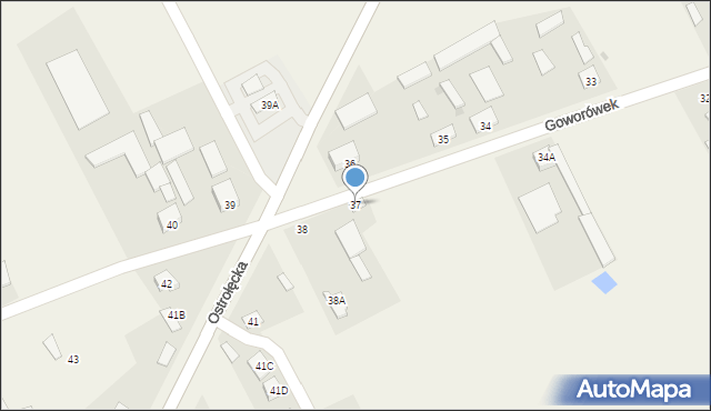 Goworówek, Goworówek, 37, mapa Goworówek