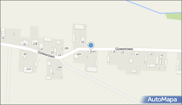 Goworowo, Goworowo, 17, mapa Goworowo