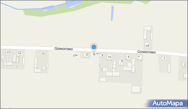 Goworowo, Goworowo, 9, mapa Goworowo